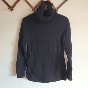Saint + Sofia Sweatshirt Cowl Turtleneck Black Sweater Organic 6
